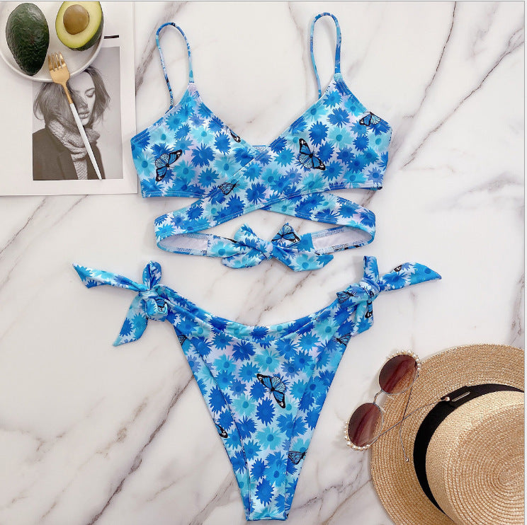 Ladies Fashion European And American Back Bikini Swimsuit