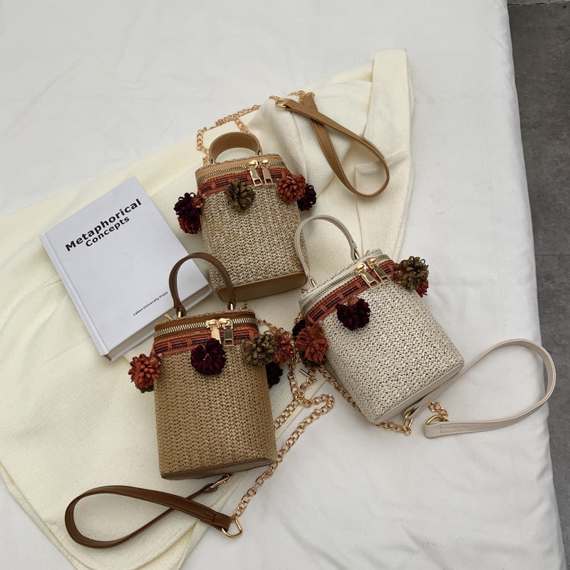 Mini Cute Totes Woven Women's Shoulder Bag Bohemian Handmade Crossbody Bags Knitted Summer Straw Beach Bag Female Handbags