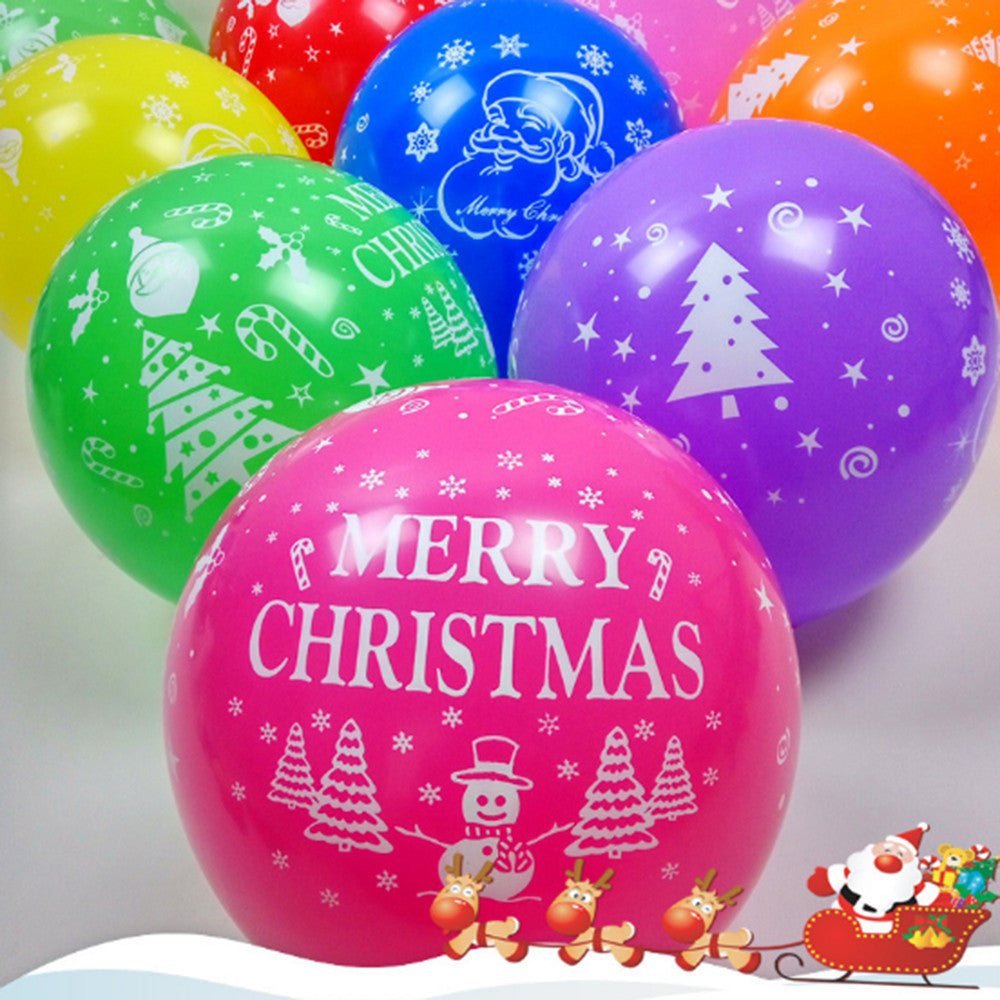 Christmas Decoration Printing Thickened Latex Balloon