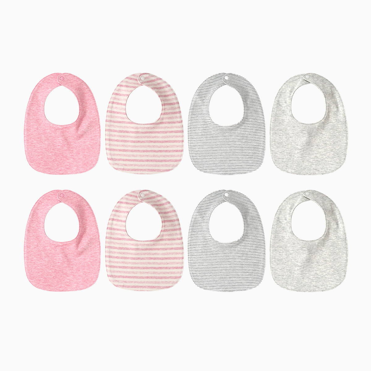 Fashion 8-piece Set Of Baby Drool Towel In Solid Color