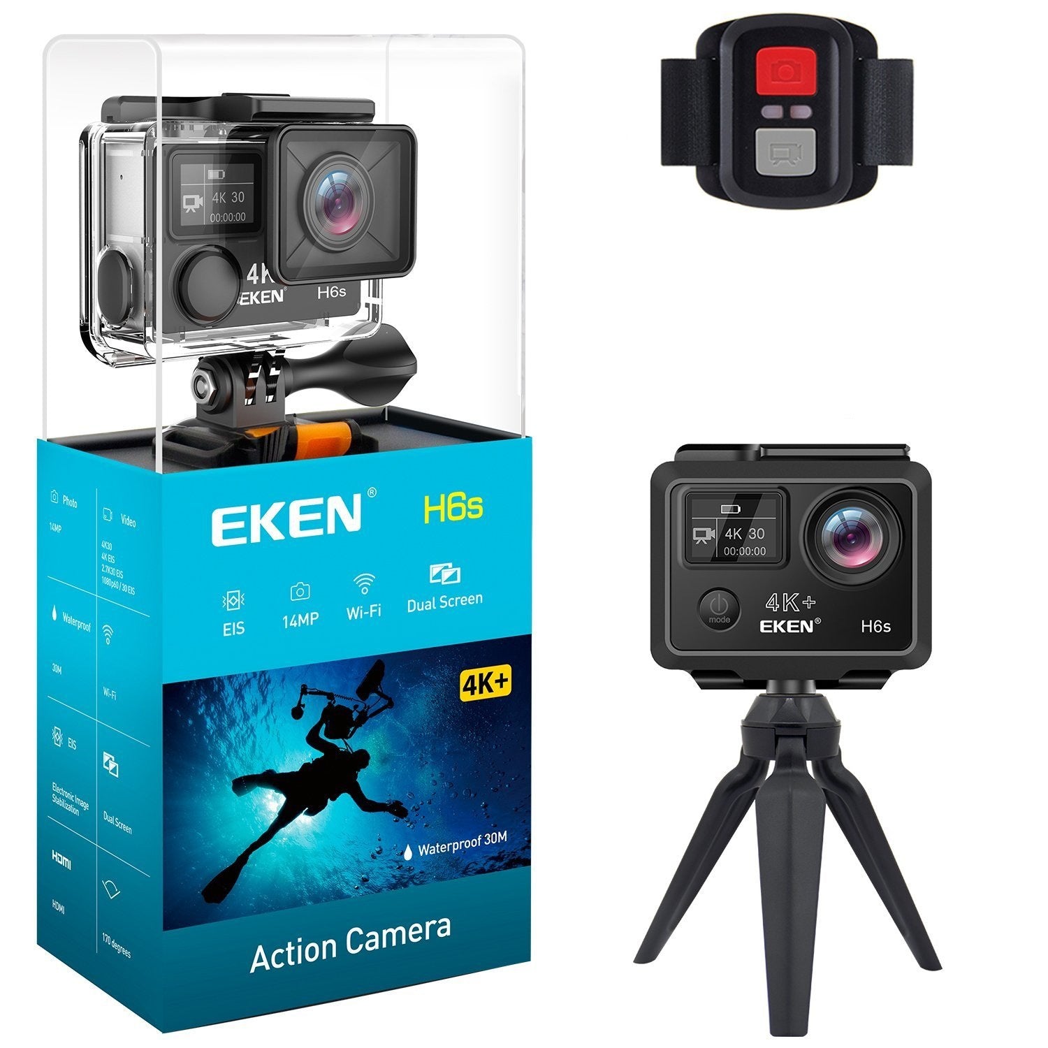 Eken h6s waterproof motion camera