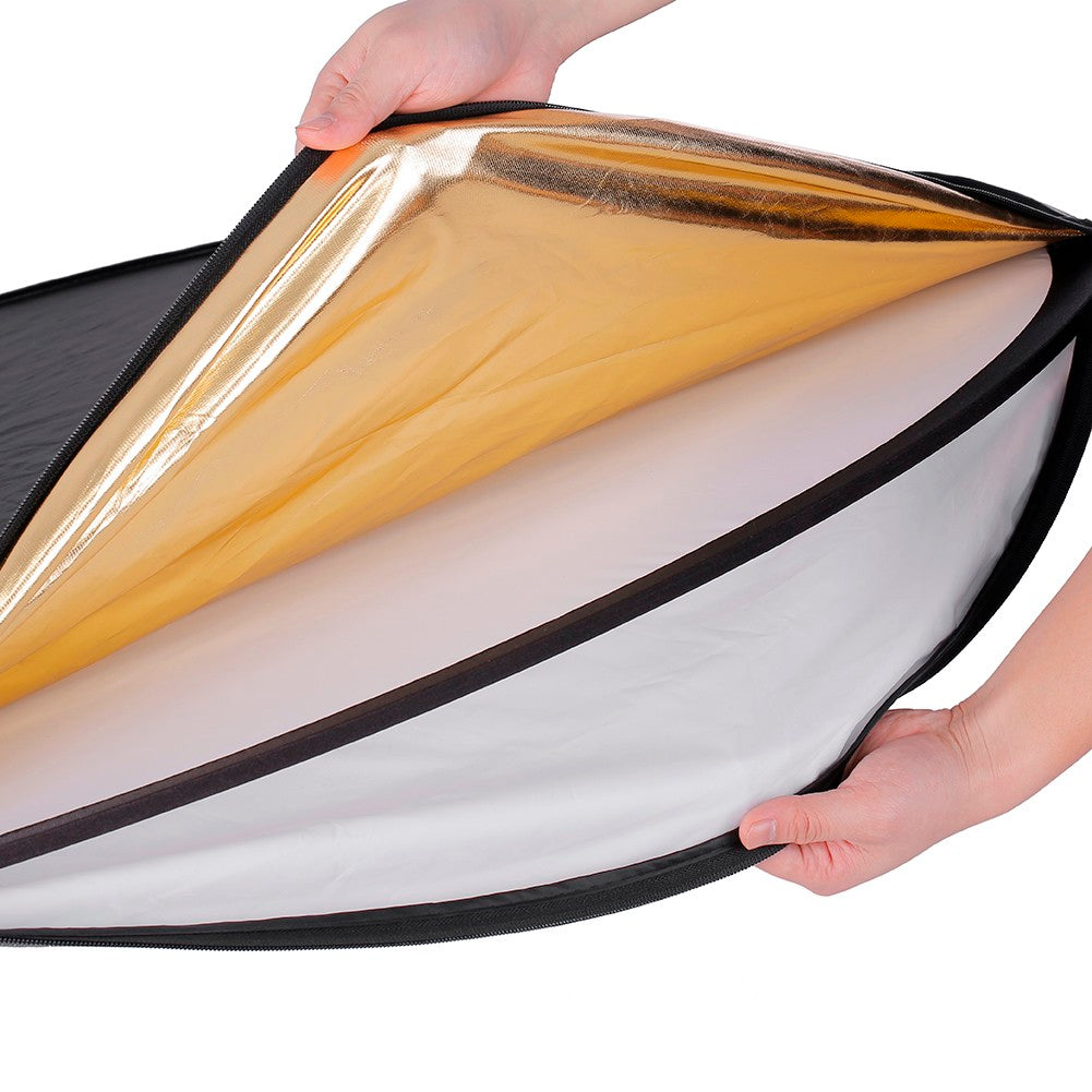 Gold and silver white black soft light 5 color one folding reflector photographic equipment portable baffle studio fill light soft light