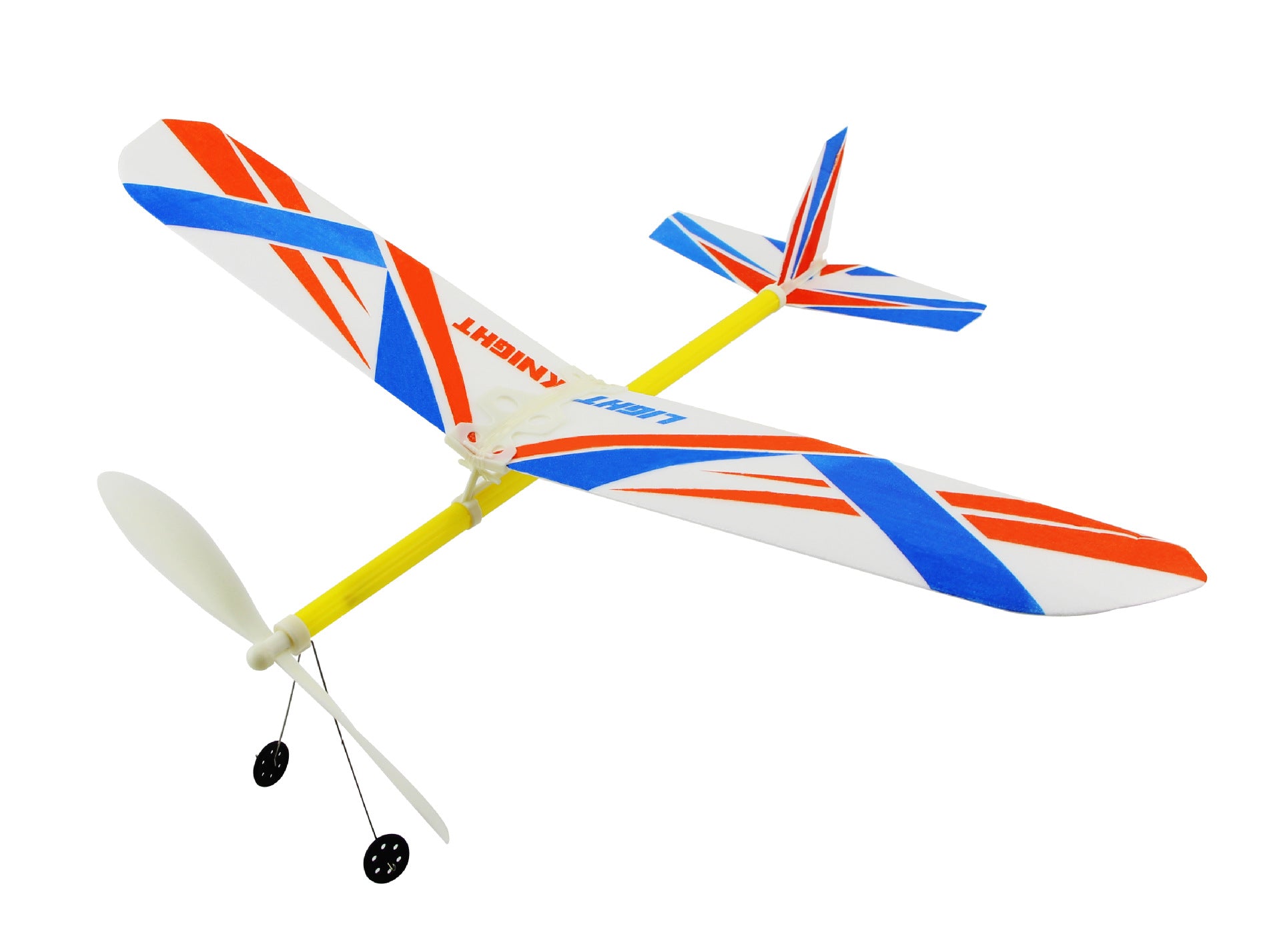 Double - wing rubber - powered aircraft