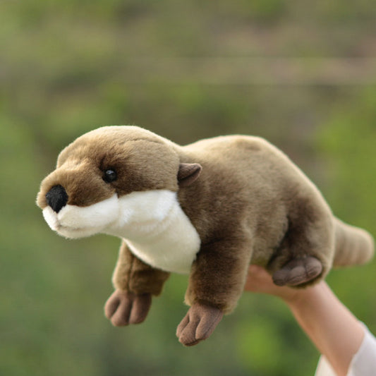 Simulation Otter Plush Toy Animal Doll Fishing Expert