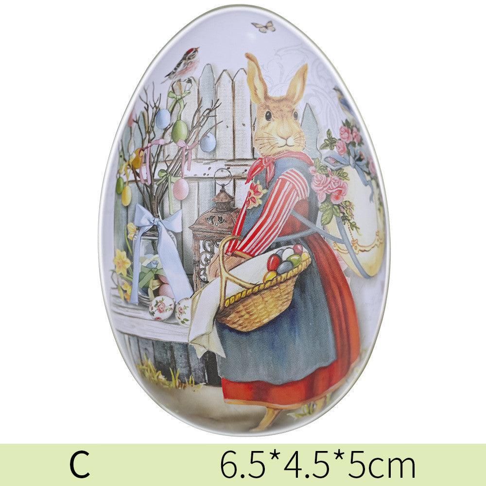 New Easter Decorative Tinplate Egg Creative Tin Box