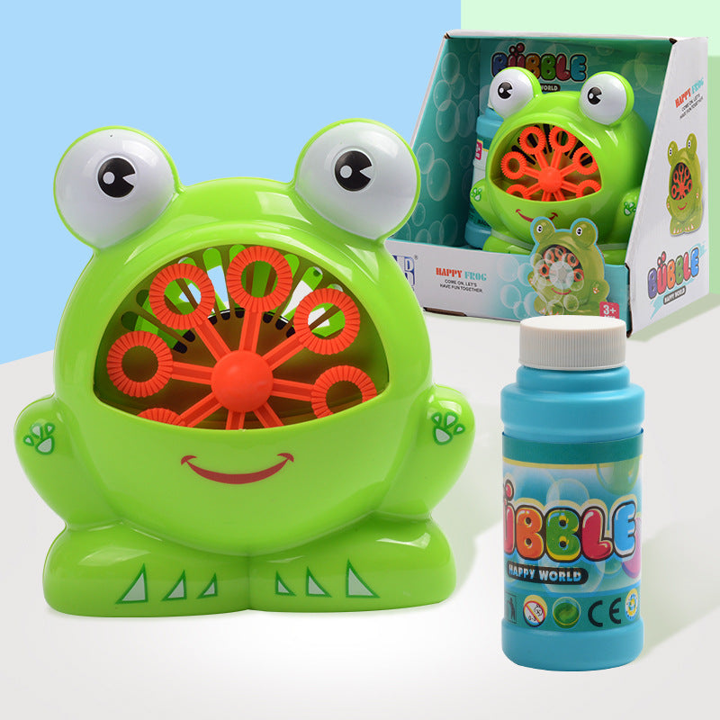 New Cute Cartoon Animals Shape Creative Frog Automatic Bubble Machine Gun