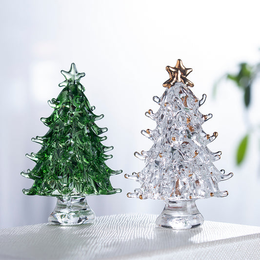 Mini Christmas Tree Pure Handmade Glass Crafts