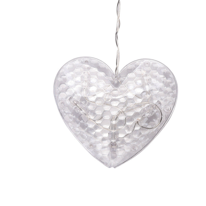 Christmas Curtain Room Led Decoration Love Lamp