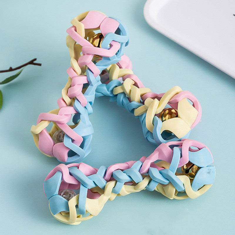 Dog Toy Macaron Woven Toy Can Sound And Shine