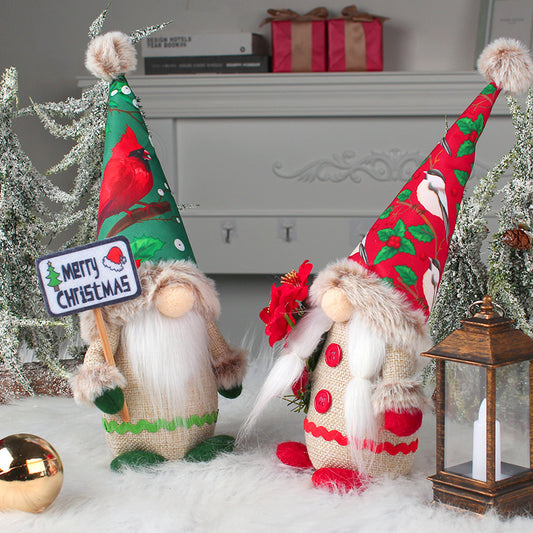 Festive Decoration Standing Faceless Hat Gnomish Doll