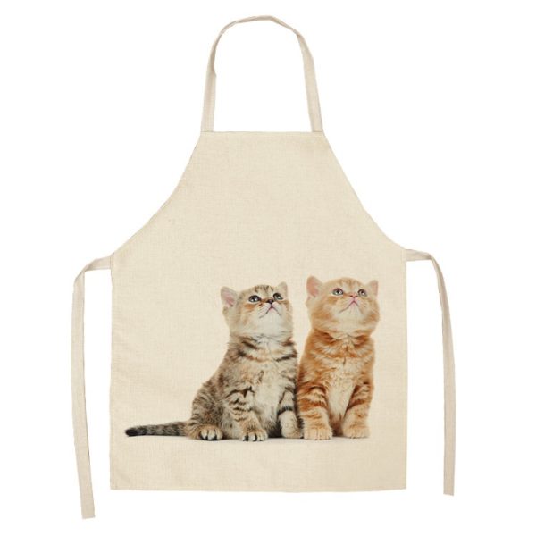 Kitchen Oil-proof Sleeveless Cotton And Linen Apron