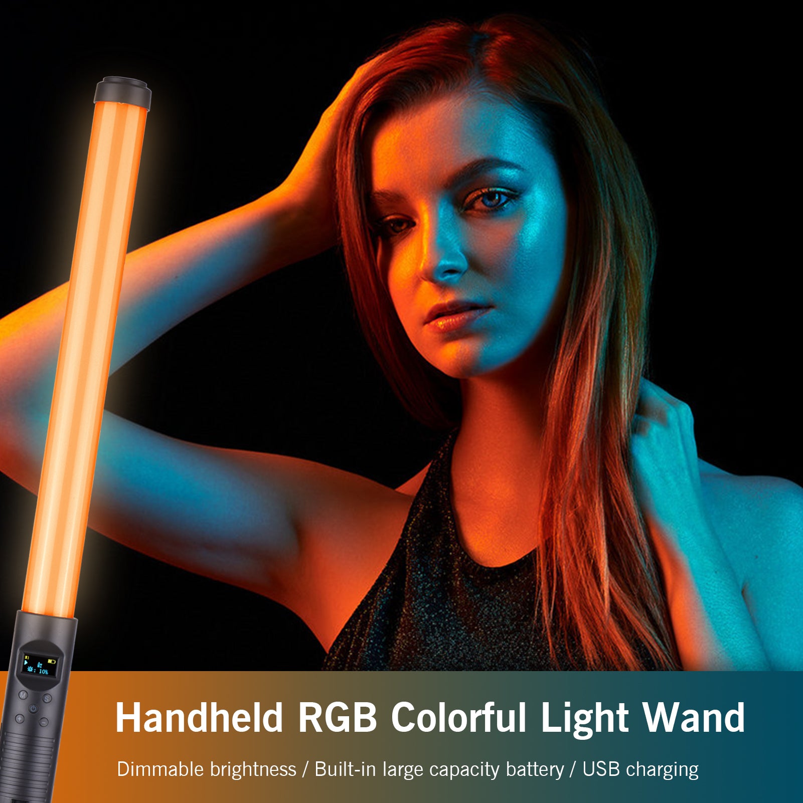 Dual Color Temperature Full-color Handheld Stick LED Photography Light-filling Stick