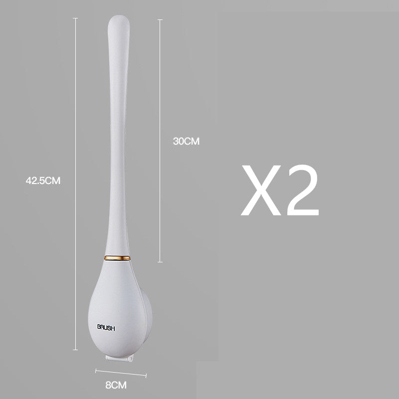 Household Brush Wall-mounted Long-handled Silicone Toilet Brush