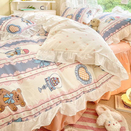 Korean Style Quilt Cover Single Bed