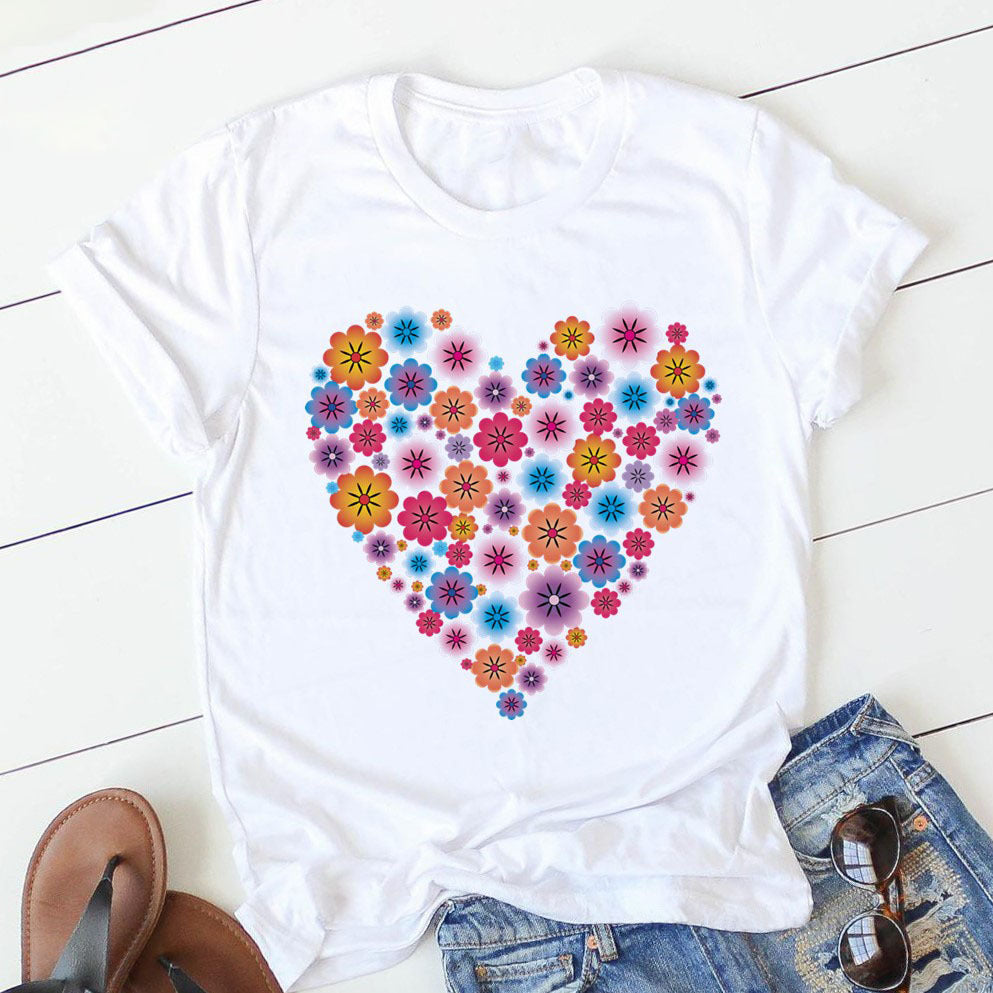 Personalized Letter Print Ladies T-shirt