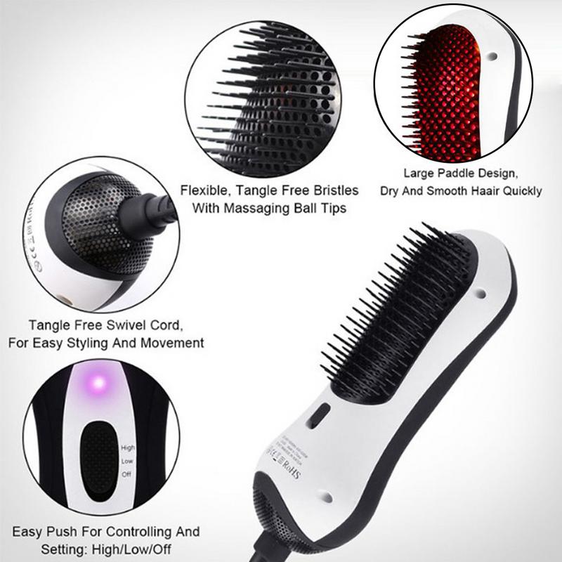 Explosion models infrared hot air comb mini hair dryer hair dryer