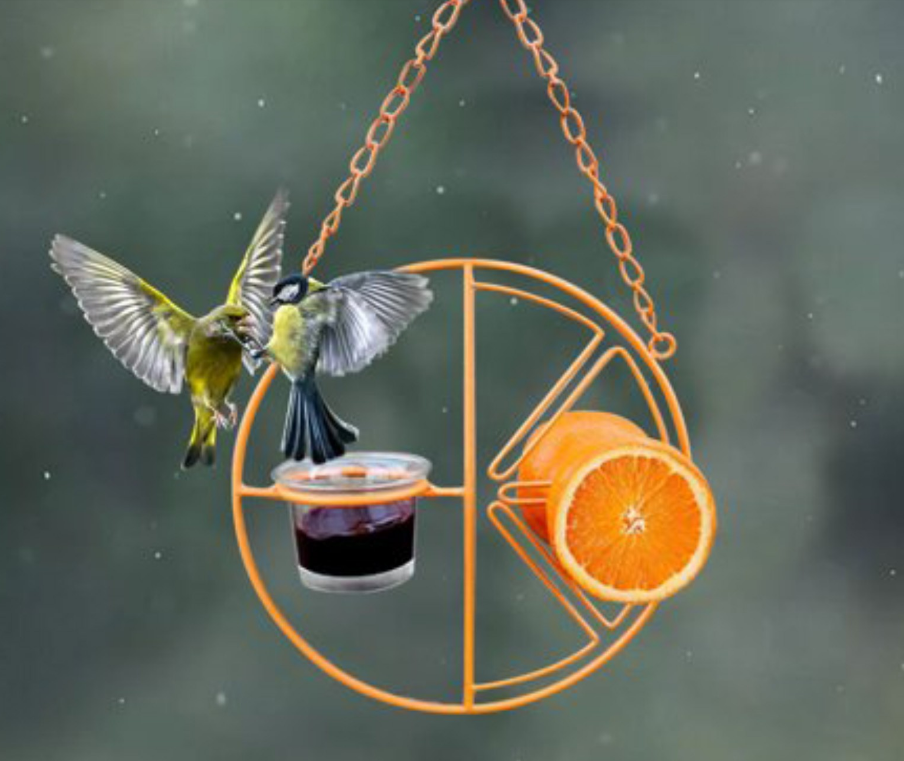 Hanging Metal Bracket For Outdoor Feeding Of Hummingbirds