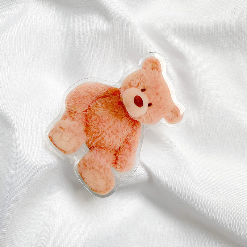 Cute Bear Niche Mobile Phone Ring Buckle