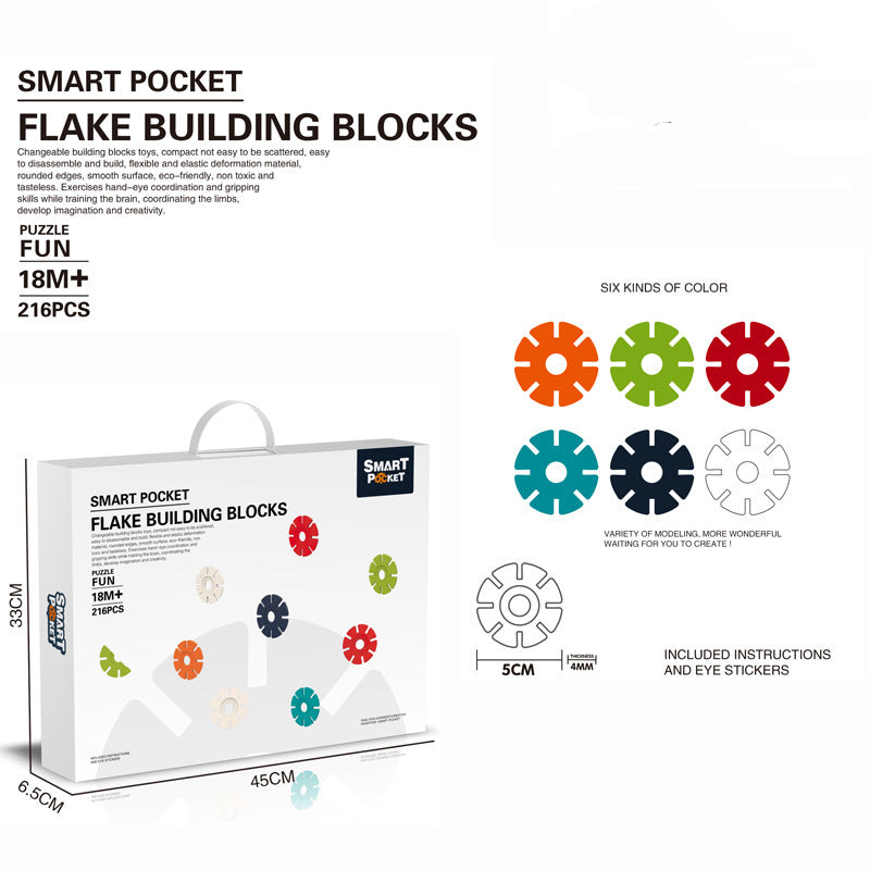 Early Childhood Education Enlightenment Snowflake Building Blocks Soft Glue