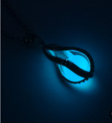 Halloween Diy Glow-in-the-dark Spiral Water Drop Necklace