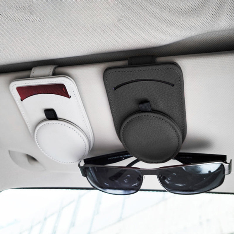 Car Glasses Holder Universal Sun Visor Eyeglasses Clip Sunglasses Case Card Holder Auto Interior Accessories