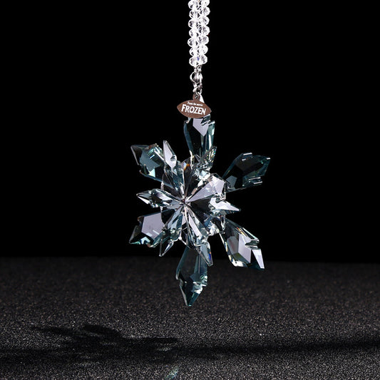 Crystal Snowflake Pendant In Car Decoration