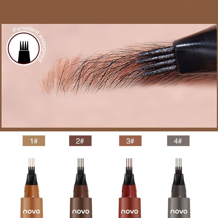 Four-forked Liquid Eyebrow Pencil Three-dimensional Long-lasting