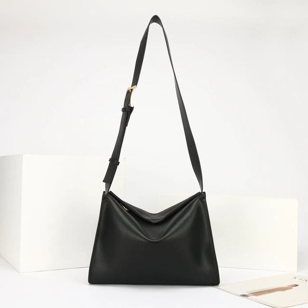 Small Square Bag Women's One Shoulder Simple First Layer Cowhide