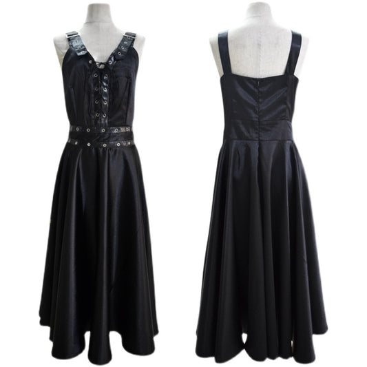 Gothic Punk Mosaic Strap Suspender Dress Women