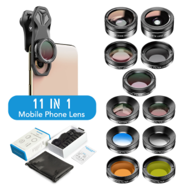 Mobile phone lens five in one set