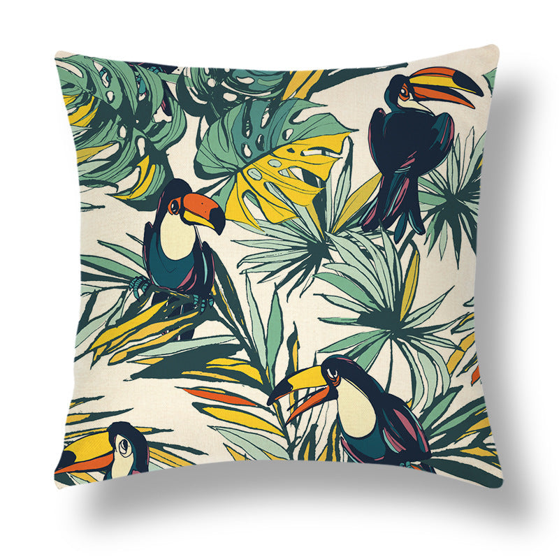 Tropical Series Linen Throw Pillow Case Cushion Cover