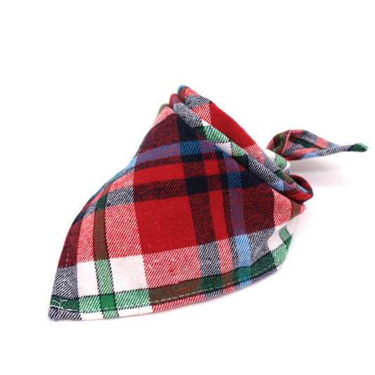 Cotton flannel baby plaid to increase triangle scarf