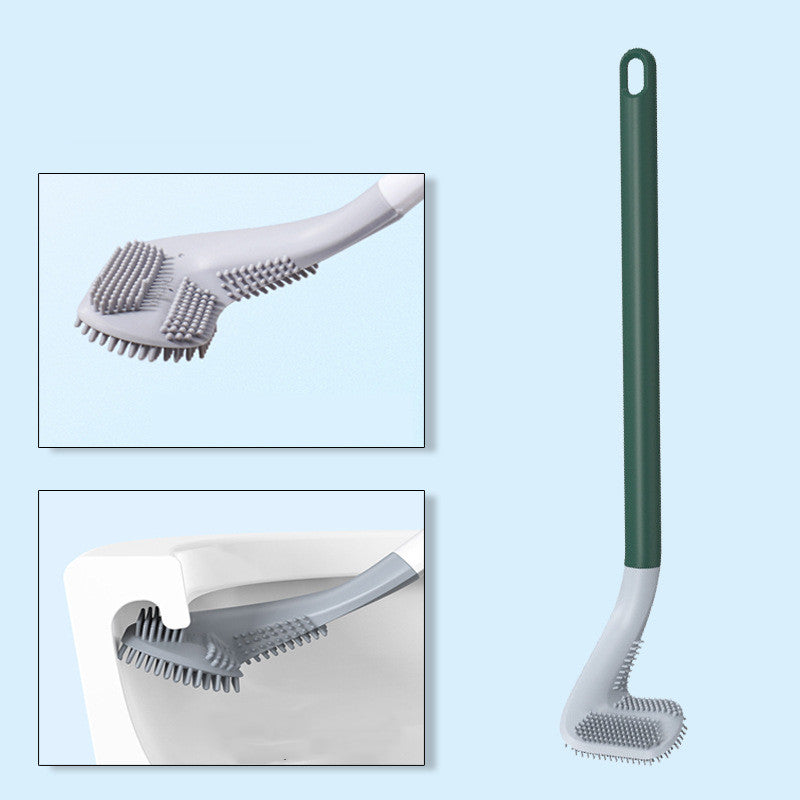 Household Silicone Non-dead Corner Toilet Cleaning Brush