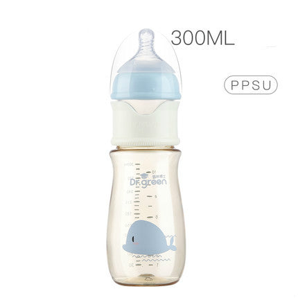 Wide caliber fast flushing bottle