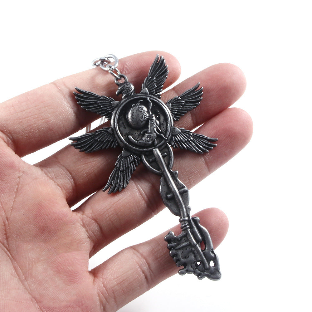 Eagle Baby Retro Key Metal Keychains Pendant Halloween Gift