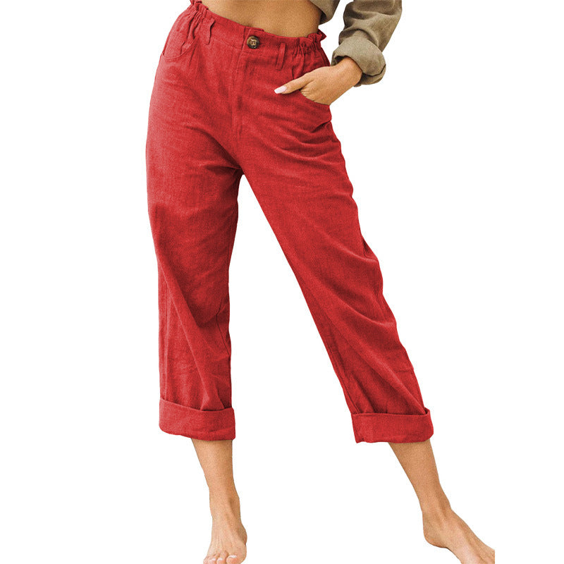 Women's Joggers Pants Fashion High Waist Casual Pants With Pockets