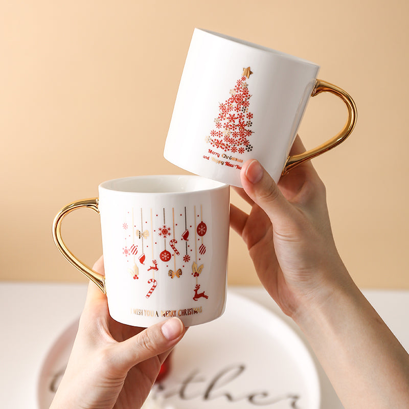 Christmas Gift Ceramic Couple Coffee Cup