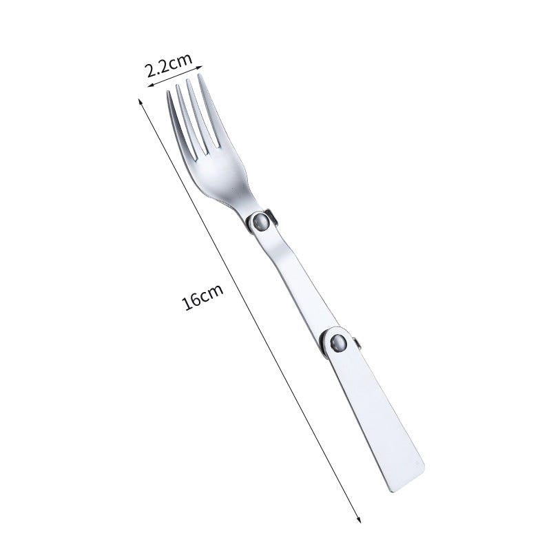 Outdoor Portable Stainless Steel Folding Spoon