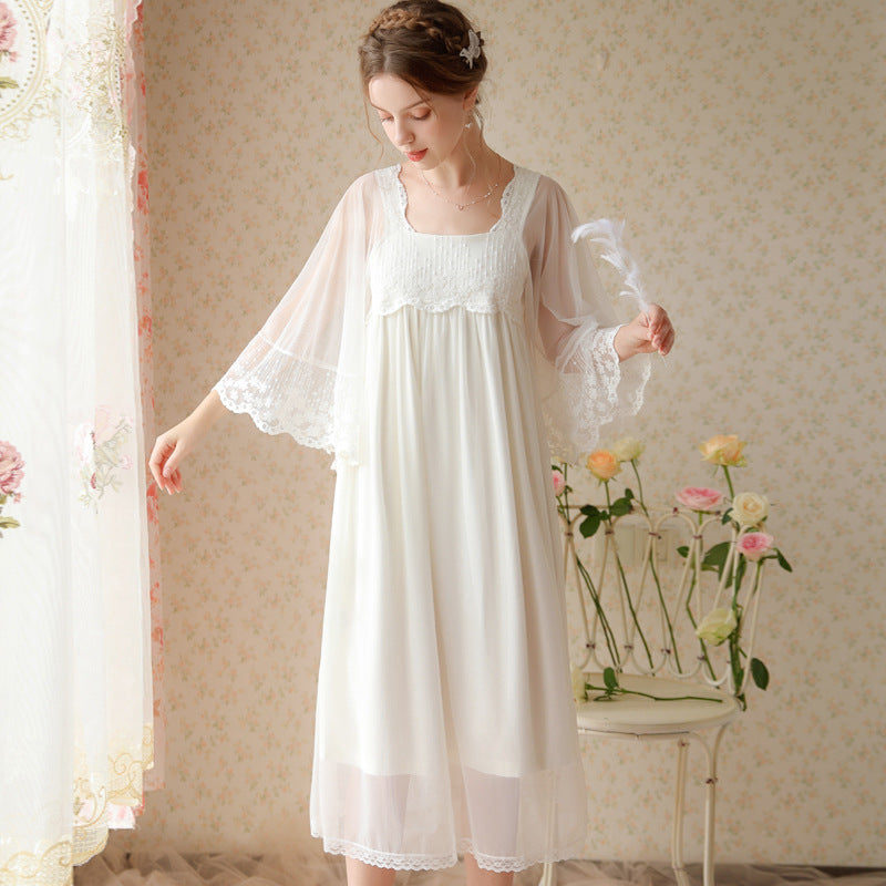 Mesh Embroidery Lace Home Clothes Sleeping Skirt