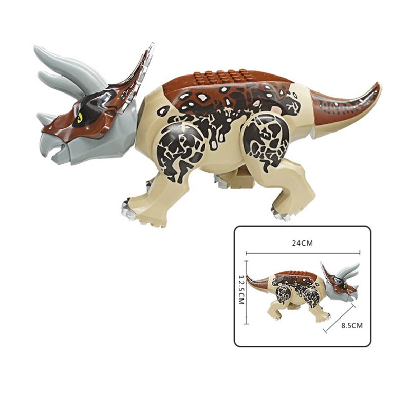 Jurassic Colorful Dinosaur Building Blocks Children's Puzzle Assembling And Inserting Boy Toys