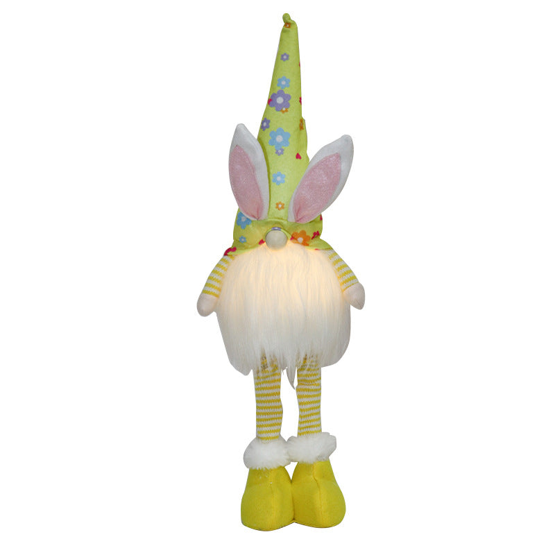 Easter Party Cartoon Rabbit With Lights Warm Light Decoration Decoration