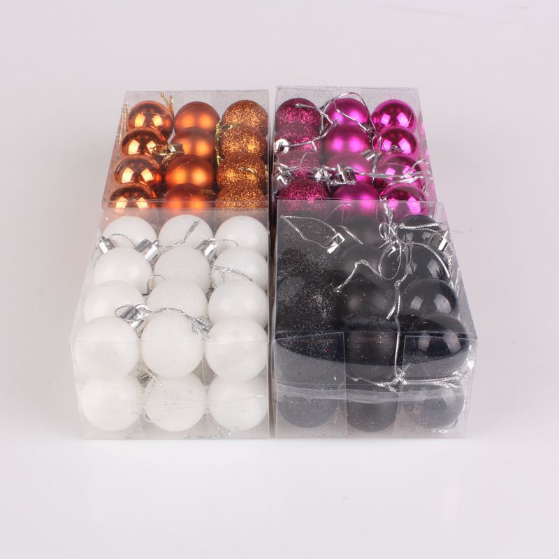 Plastic Christmas Ball Glossy Matt Powder Ball Mix