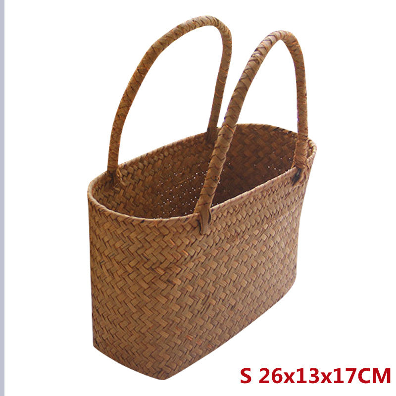 New Seagrass Woven Basket Floral Plant Tote