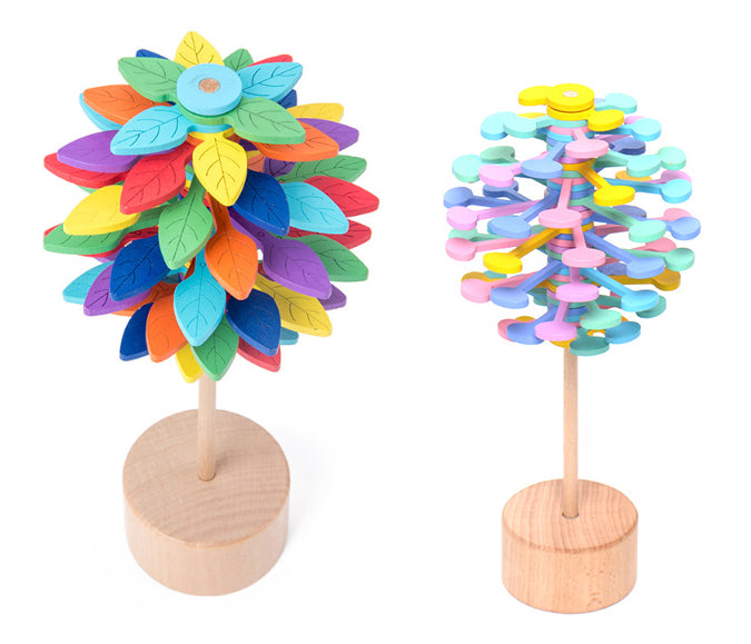 Solid Wooden Rotating Lollipop Fischer Series Creative Ornaments Decompression Toys Decompression Artifact Gyro