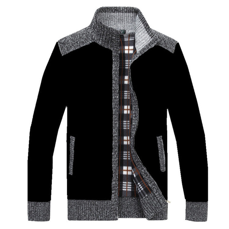 Men's Sweater Cardigan Jacket Stand Collar Loose Men's Cardigan