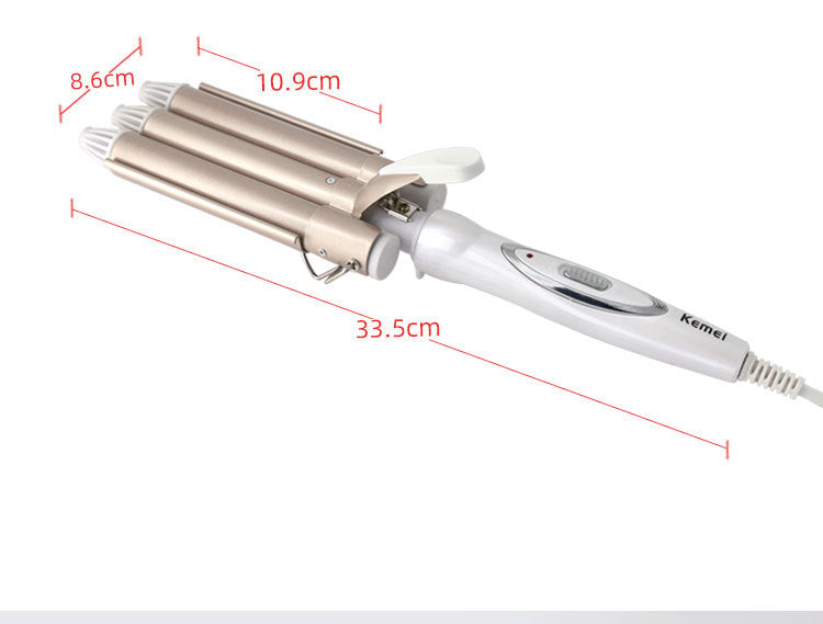 Three-tube Water Corrugated Egg Roll Head Large Curling Iron