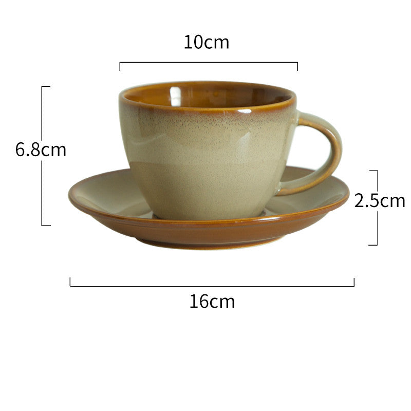 Retro Coffee Cup And Saucer Set Creative Personality Ceramic