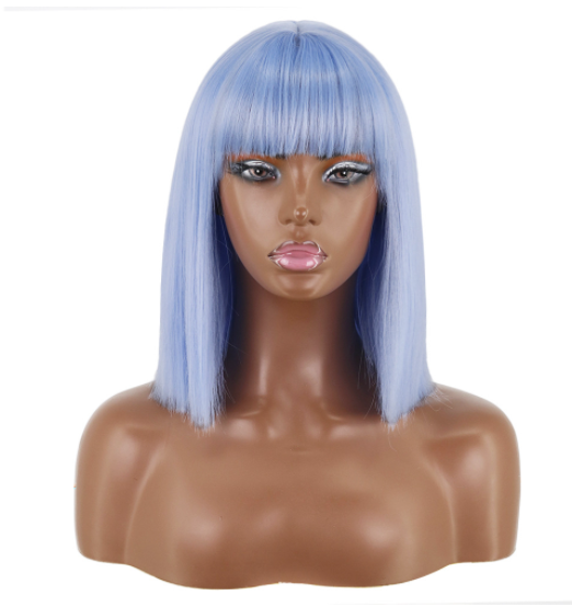 Wig Headgear With Bangs And Shoulders And Clavicle