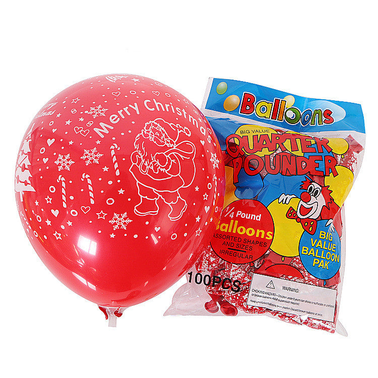 Christmas Decoration Printing Thickened Latex Balloon