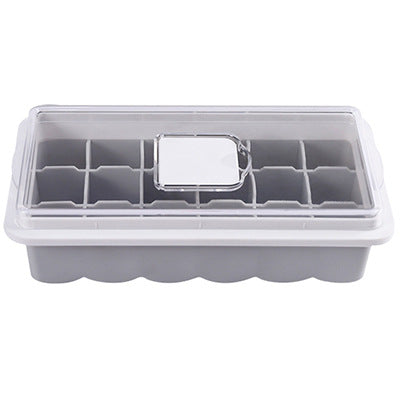 18-grid Transparent Non-flavor Ice-making Hole Cover Water-filled Silicone Ice Tray